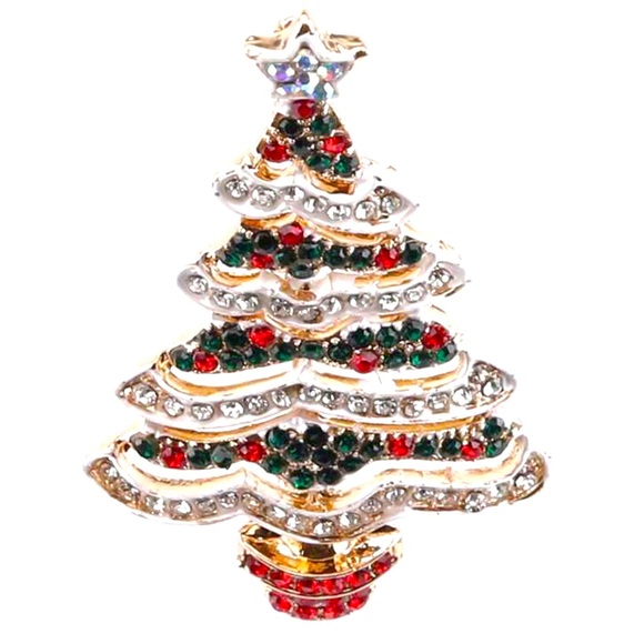 Vintage Christmas Tree Pin - Picture 4 of 7